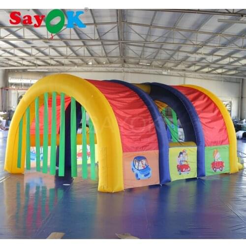 5x2.5x2mH CoIorful lnflatable Tunnel Tent Car Tunnel Inflatable Exhibition Structure Arch Tent for Party, Advertising, Event