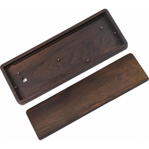GH60 Solid Wooden Case Wrist Rest PCB Plate Hand Wire For 60% Mini Mechanical Gaming Keyboard Compatible Poker Faceu 60