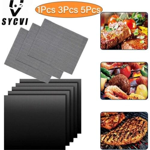 Non-stick barbecue mat baking mat 40x33cm baking foil kitchen heat-resistant and easy-to-clean party 1/2 piece