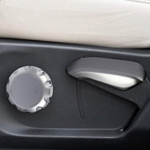 Car auto cover styling For Ford Edge 2015 2016 2017 ABS chrome front head car seat adjustment switch knob button cap frame trim