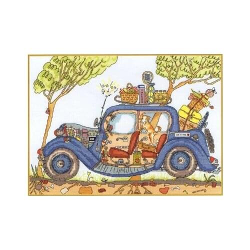 FREE delivery Top Quality Hot Selling lovely counted cross stitch kit bothy threads Cut Thru Vintage Car
