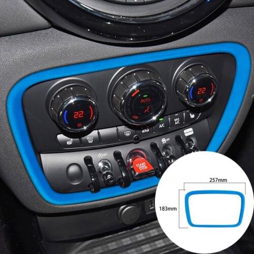 For BMW MINI F54 2015-2020 Alcantara Suede Wrap Car Multimedia Panel Strip Cover Trim Stickers Internal Accessories Car-styling