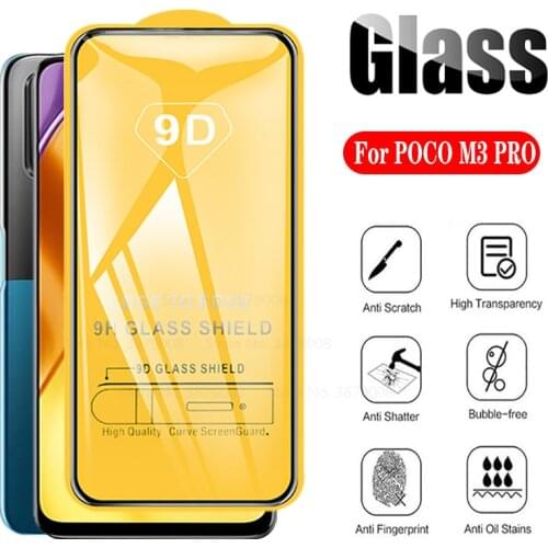 For Xiaomi Poco M3 Pro Protecetive Glass For Poco M3 Pro 5g Full Cover Protector Tempered Glass For Poco X3 M3 Pro F3 Film Cover