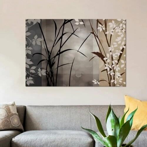 Home Decor Canvas White Leaf Brown Botanical Printed Poster Painting Modern Wall Art HD Pictures Living Room Modular No Frame