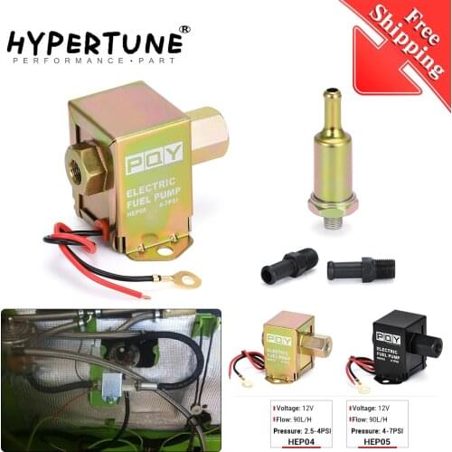 Electronic 12V Fuel Pump 2.5-7PSI Pressure 90LPH Gas Petrol Diesel Compatible FEP12SV E8012S For Auto Carburetor Motorcycle