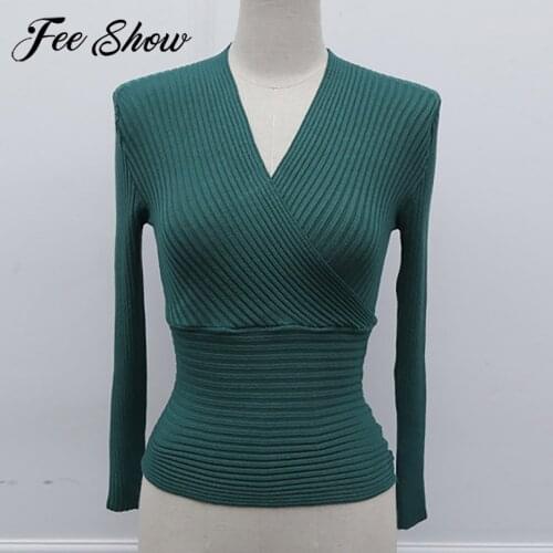 Женские свитера и кардиганы FEESHOW China At AliExpress