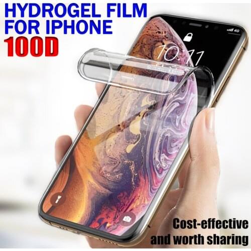 100D Full Cover Hydrogel Film For iPhone 12 Pro Max XR X XS 12Mini Screen Protector For iPhone 11 Pro Max 8 7 6 Plus Not Glass