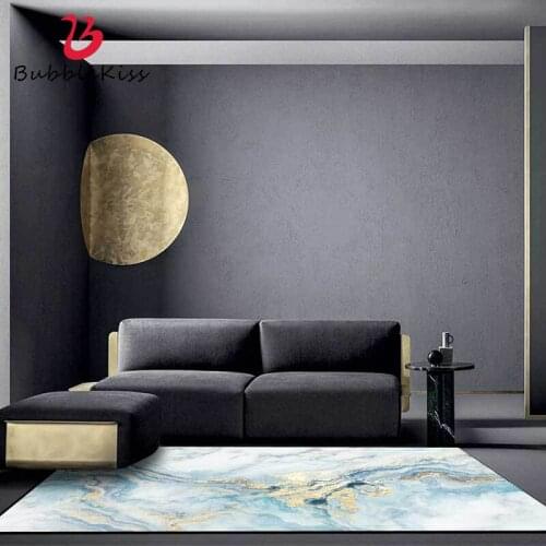 Bubble Kiss Nordic Style Abstract Blue Marble Pattern Carpet Home Non-slip Bedroom Decor Area Rugs Bedside Soft Floor Mat 2021