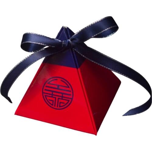 Red Gift Box with Blue Ribbon Navidad Packaging Bags Happy Love Boxes Couple Gift Box for Wedding Party Small Boxes for Gifts