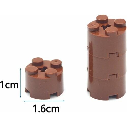 46Pcs Round Bricks 2*2 DIY Enlighten Accessories MOC Building Blocks Creative Bricks Toys For Kids Compatible with Particle 6143