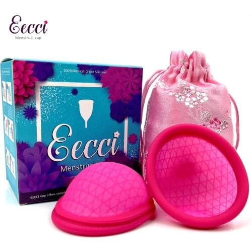 EECCI Reusable Menstrual Disc with Flat-fit Design Extra-Thin Sterilizing Silicone Menstrual Disk period copa for women