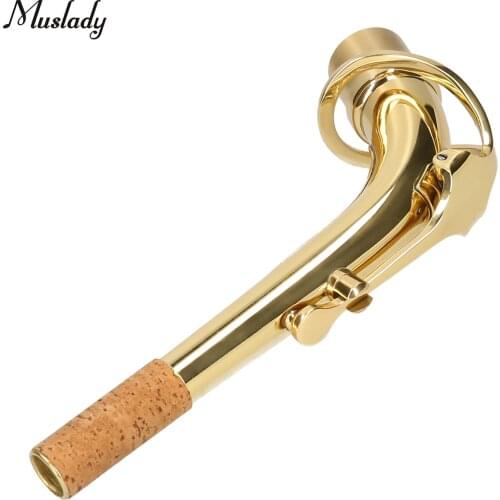 Muslady Brass Alto Voice Saxophone Elbow Bend Neck With Cork Sax Replacement Part Sax Accessory