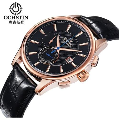 2016 Rushed Relogio Masculino Original Ochstin Luxury Brand Stainless Steel Analog Display Date Mens Quartz Watch Business Men