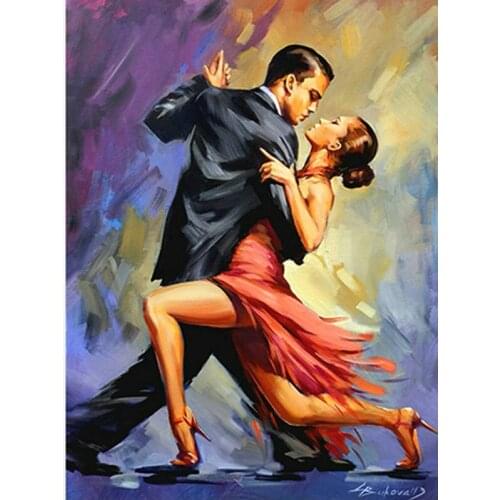 DIY 5D Diamond painting cross stitch kits square diamond embroidery Valentine dance diamond mosaic icons rhinestone pictures