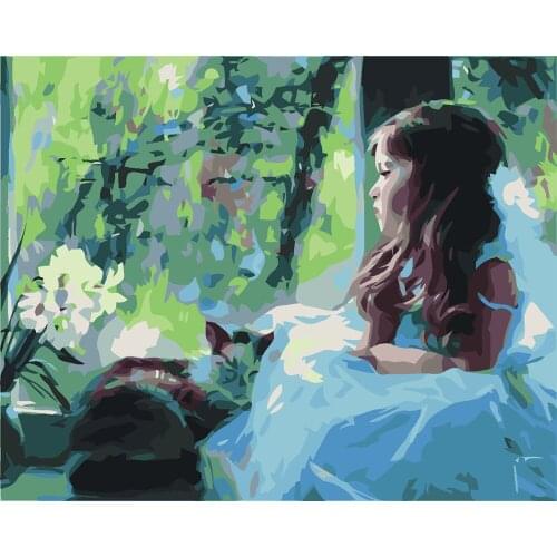 Pentecostal Love Girl Diy Painting By Numbers Handpainted Oil Painting Lavender Kit Paint By Numbers Acrylic Wall Art Canvas