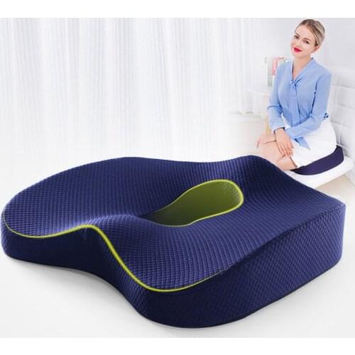 Non-Slip Orthopedic Memory Foam Seat Cushion for Office Chair Car Wheelchair Back Support Sciatica Coccyx Tailbone Pain Relief