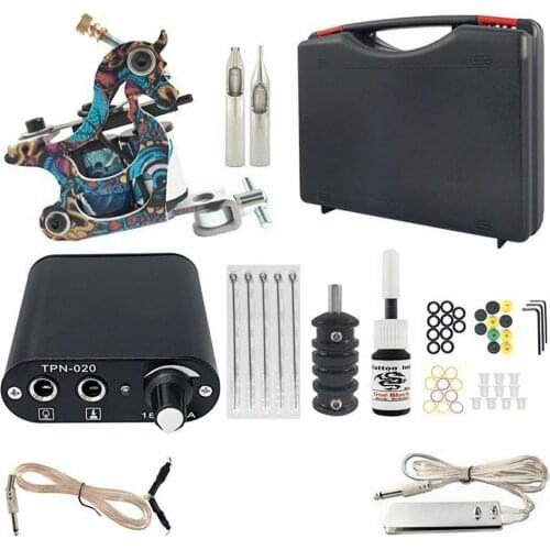 No.13 OL-Black Box Stand-alone Suit Beginner Tattoo Machine Set Motorized Pen Power Supply Semi-permanent Tattoo