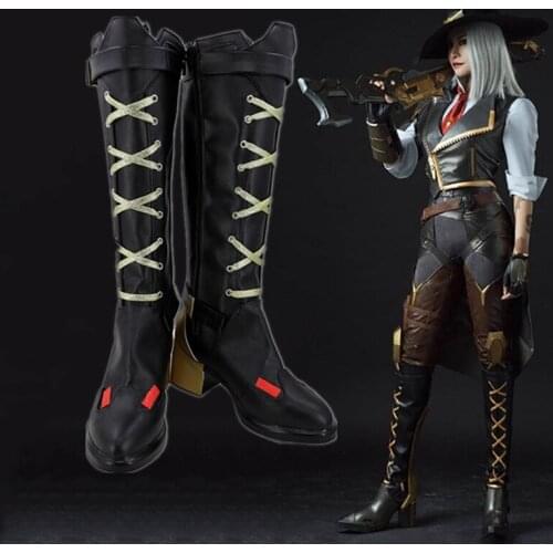 Hot Game OW Ashe Cosplay Party Shoes Custom Made