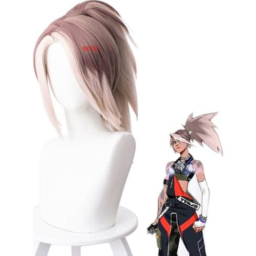 True Damage Akali Cosplay Wig Women Ponytail Wigs Cosplay Costume Heat Resistant Synthetic Hair