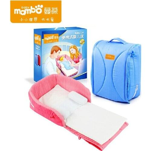 Portable Baby Crib Brand Infant Bed Tent Baby Bed Cradle 100% Cotton Sleeping Basket Folding 0-6 months Baby Crib 70*31*15 cm