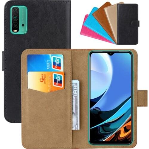 Luxury Wallet Case For Xiaomi Redmi 9 Power PU Leather Retro Flip Cover Magnetic Fashion Cases Strap