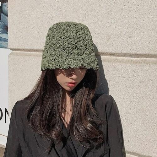 Japanese Foldable Rainbow Straw Hat For Women Female Summer Fisherman Hat Beach Sunscreen Sun Floppy Caps Gorras