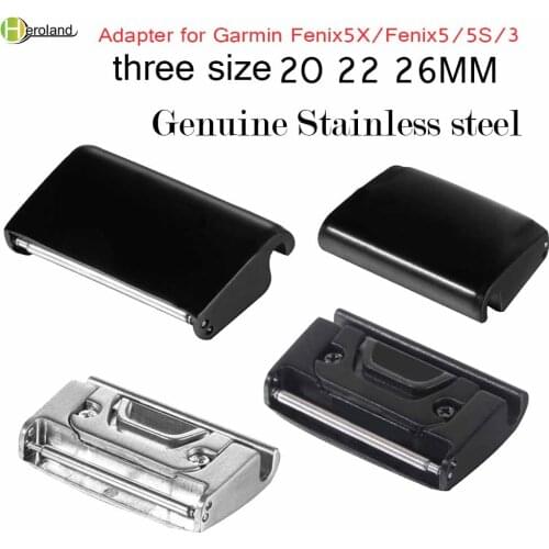20 22 26MM Generic Metal Watch Band Adapter for Garmin Fenix5X/Fenix5/5S/3 Stainless For Quick Release EasyFit Buckle Connection