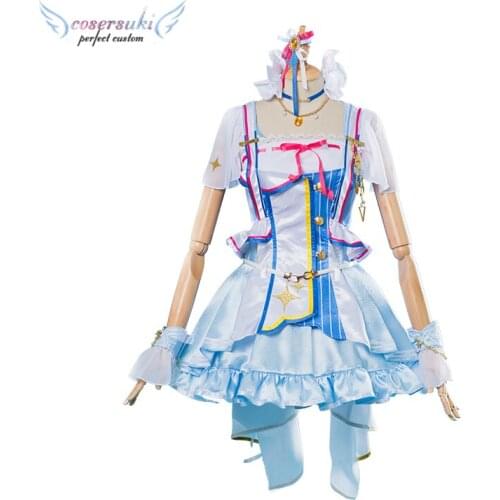THE IDOLM Go To Paradise Tupe Top Skirts Cosplay Costume for Halloween Christmas Carnaval