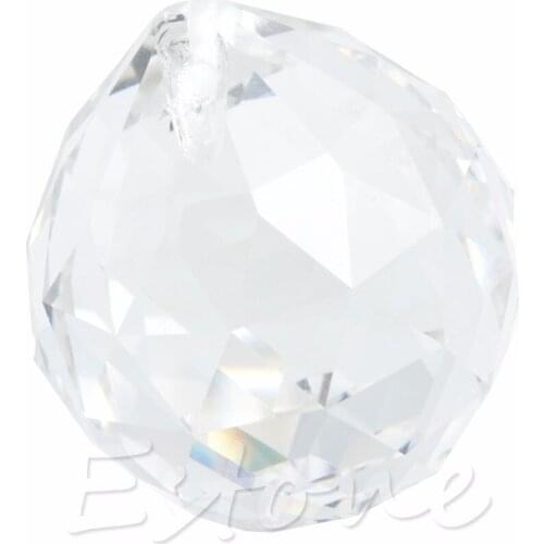 1 Clear Crystal Feng Shui Lamp Ball Prism Rainbow Sun Catcher Wedding Decor 30mm L15