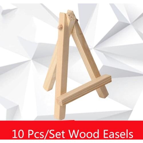 10pcs/Set 12*7cm Mini Artist Wooden Easel Wood Wedding Table for Party Decoration Card Stand Display Holder