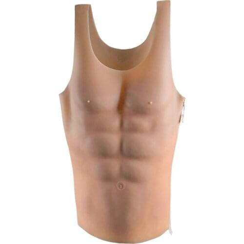 1750g Hunk Chest Muscle Man Silicone Fake Chest Muscle Pecloralis Muscle Cosplay Muscle pack a chest muscle 2.5cm thick