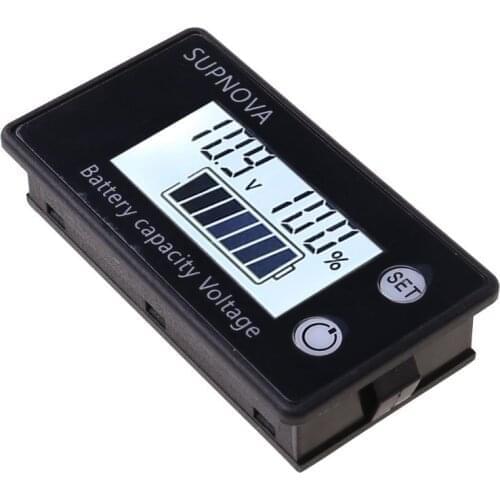 2021 New Battery Capacity Indicator DC 8V-100V Lead Acid Lithium LiFePO4 Car Motorcycle Voltmeter Voltage Gauge 12V 24V 48V 72V