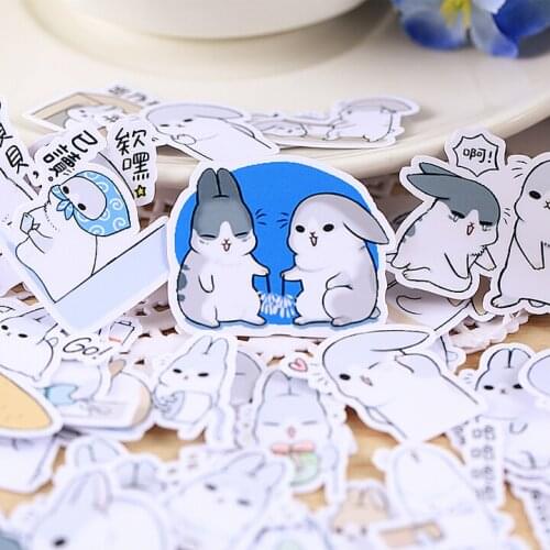 33pcs Creative cute self-made rabbit sticker scrapbooking stickers /decorative sticker /DIY craft photo albums