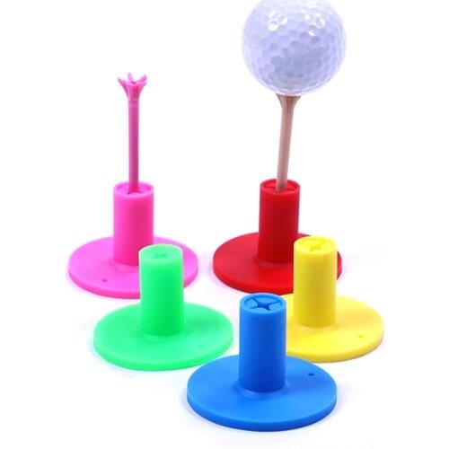 38mm Training Practice Tee Mat Golves Ball Hole Holders Beginner Trainer Practice Rubber Golf Tee Holder