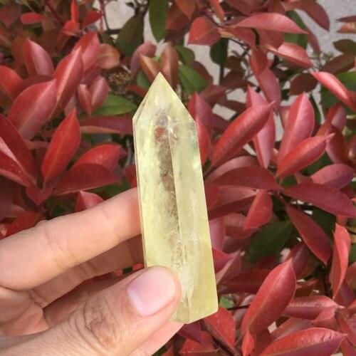 50g Natural Quartz Crystal Points Citrine Healing Chakra Tower Wand Yellow Citrine Ornament Fior Home Decoration