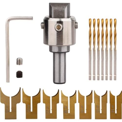 6-25mm Carbide Milling Cutter Wooden Beads Drills Bit Kit Bracelets Ball Blade Woodworking Drill Bits Tools Set
