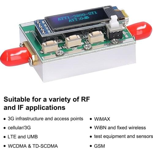 HMC472 6-bit Digital Attenuator Module 5V USB Power Supplys Low Insertion Loss with 1M-3.8GHz Working Frequency