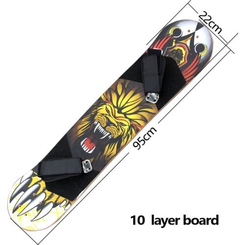 9"x 37" Mountain Skateboard Deck Longboard Board With Foot Holder Adult Skateboard Electrick Skate 10 layer Off Road Bamboo Deck