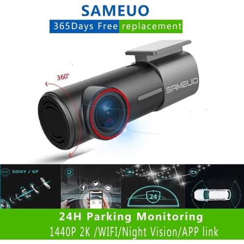 Car Dvr Dash Cam Sameuo U700 Front And Rear WIFI 1440P 1080P Dashcam Video Recorder Night Vision 24H Parking Monitor Car Camera