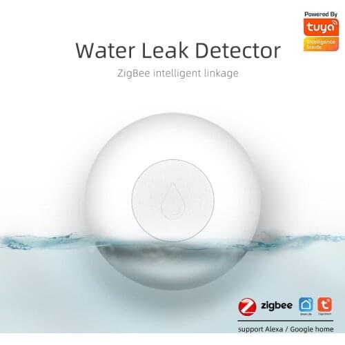 Zigbee Water Leak Detector Flood Leakage Alarm Sensor Smart Life Tuya App Remote Alert System