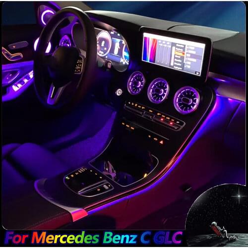 For W205 Mercedes benz C GLC class C260 GLC C180 Atmosphere advanced light decoration lamp 3/12/64 color Ambient light