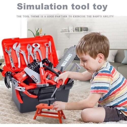 Kids Toolbox Kit Educational Toys Simulation Repair Tool Drill Plastic Game Learning Engineering Pretend Play for Boy