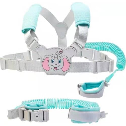 Childrens anti-lost traction rope self-illuminating strap bracelet two in one anti-lost artifact 1.5m children anti-lost rope