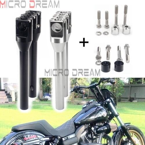 For Harley Dyna Sportster Softail Touring Bobber Chopper Custom CNC Modular Riser 1-1/4" Handlebar Risers Extend Bar Mount Clamp
