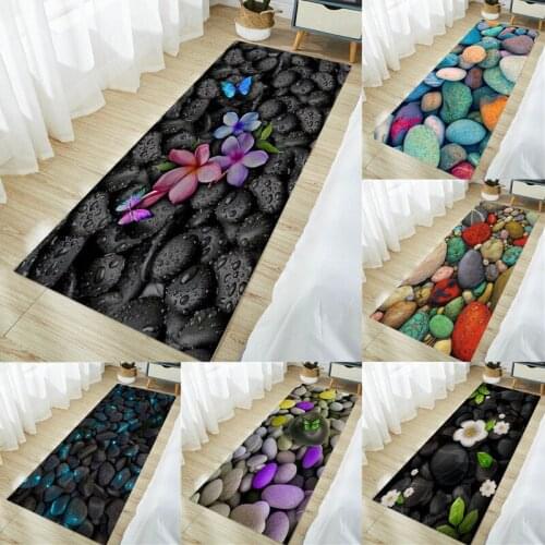 Stone Pattern Door Mat Kitchen Non-slip Floor Mats Bathroom Area Rug Bedroom Carpet Area Rug Bath Rug