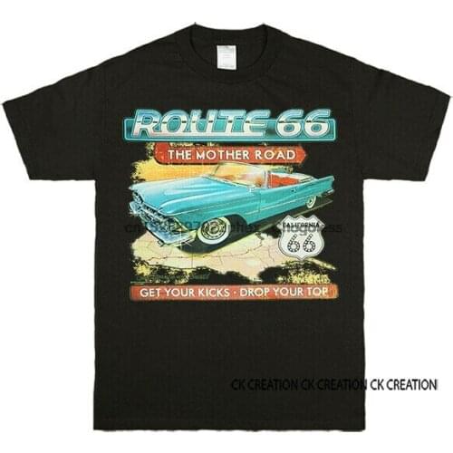 Route 66 The Mother Road Graphic T-shirt Tank Top 3 4 Sleeve Raglan
