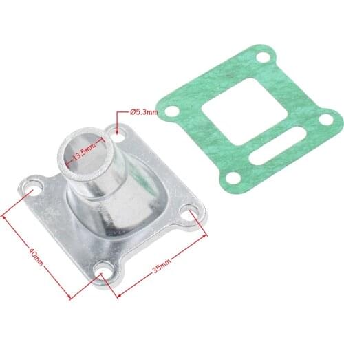 Racing Intake Manifold Pipe With Gasket for 2 Stroke 47CC 49cc Mini Dirt Quad Pocket Bike