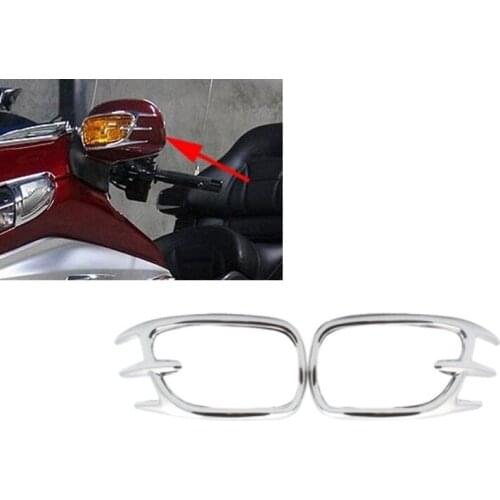 Chrome Motorcycle Front Turn Signal Light Trim Decoration Case Cover For Honda GL1800 Goldwing GL 1800 2001-2011
