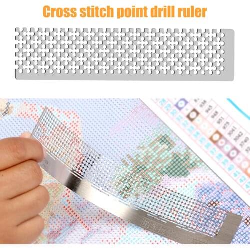 DIY Diamond Painting Tool Square Round Drill Cross Stitch Point Drill Ruler Diamond Embroidery Accessories Plum Ruler