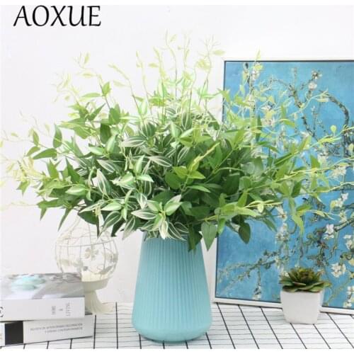 5 branchrs Artificial silk willow leaf bouquet fake flower green fake plants wedding home decoration accessori simulation leaves